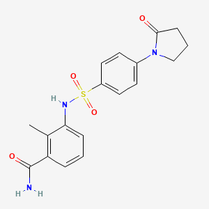 2-methyl-3-({[4-(2-oxo-1-pyrrolidinyl)phenyl]sulfonyl}amino)benzamide