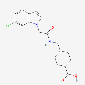 trans-4-({[(6-chloro-1H-indol-1-yl)acetyl]amino}methyl)cyclohexanecarboxylic acid