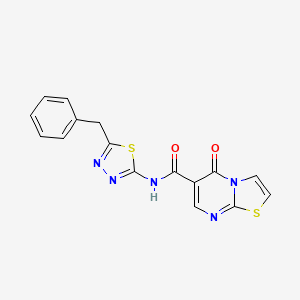 N-[(2Z)-5-benzyl-1,3,4-thiadiazol-2(3H)-ylidene]-5-oxo-5H-[1,3]thiazolo[3,2-a]pyrimidine-6-carboxamide