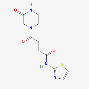 4-oxo-4-(3-oxopiperazin-1-yl)-N-(1,3-thiazol-2-yl)butanamide