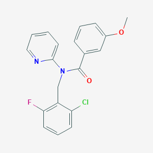 N-[(2-CHLORO-6-FLUOROPHENYL)METHYL]-3-METHOXY-N-(PYRIDIN-2-YL)BENZAMIDE