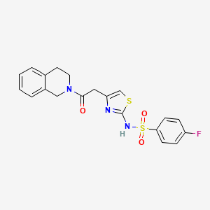 N-{4-[2-(3,4-dihydro-2(1H)-isoquinolinyl)-2-oxoethyl]-1,3-thiazol-2-yl}-4-fluorobenzenesulfonamide