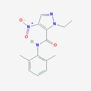 molecular formula C14H16N4O3 B451347 N-(2,6-dimethylphenyl)-1-ethyl-4-nitro-1H-pyrazole-5-carboxamide 