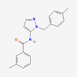 molecular formula C19H19N3O B4513474 3-METHYL-N-{1-[(4-METHYLPHENYL)METHYL]-1H-PYRAZOL-5-YL}BENZAMIDE 