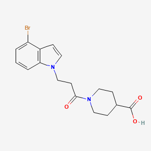 molecular formula C17H19BrN2O3 B4513484 1-[3-(4-bromo-1H-indol-1-yl)propanoyl]piperidine-4-carboxylic acid 