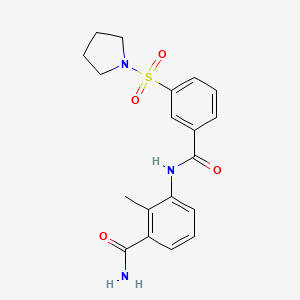 2-methyl-3-{[3-(1-pyrrolidinylsulfonyl)benzoyl]amino}benzamide