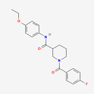 molecular formula C21H23FN2O3 B4513498 N-(4-ethoxyphenyl)-1-(4-fluorobenzoyl)-3-piperidinecarboxamide 