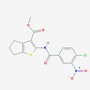 molecular formula C16H13ClN2O5S B451350 methyl 2-(4-chloro-3-nitrobenzamido)-4H,5H,6H-cyclopenta[b]thiophene-3-carboxylate CAS No. 379250-68-7