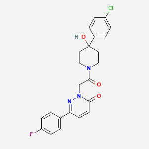 2-{2-[4-(4-chlorophenyl)-4-hydroxy-1-piperidinyl]-2-oxoethyl}-6-(4-fluorophenyl)-3(2H)-pyridazinone