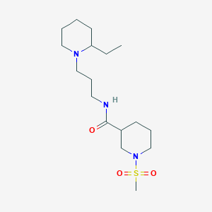 N-[3-(2-ethyl-1-piperidinyl)propyl]-1-(methylsulfonyl)-3-piperidinecarboxamide