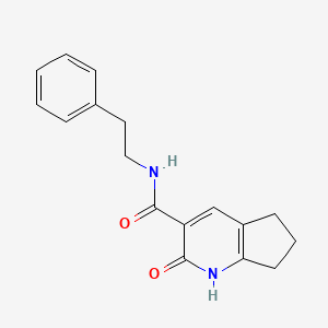 2-oxo-N-(2-phenylethyl)-2,5,6,7-tetrahydro-1H-cyclopenta[b]pyridine-3-carboxamide