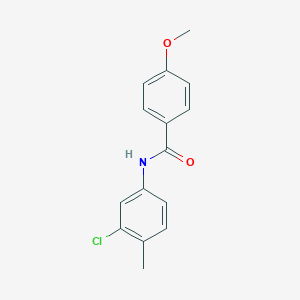 molecular formula C15H14ClNO2 B451356 N-(3-chloro-4-methylphenyl)-4-methoxybenzamide CAS No. 196866-15-6