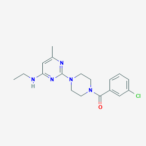 2-[4-(3-chlorobenzoyl)piperazin-1-yl]-N-ethyl-6-methylpyrimidin-4-amine