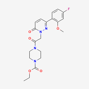 ethyl 4-{[3-(4-fluoro-2-methoxyphenyl)-6-oxopyridazin-1(6H)-yl]acetyl}piperazine-1-carboxylate