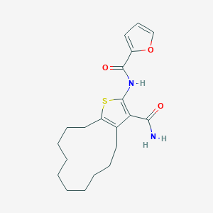 N-(3-carbamoyl-4,5,6,7,8,9,10,11,12,13-decahydrocyclododeca[b]thiophen-2-yl)furan-2-carboxamide