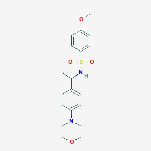 4-methoxy-N-{1-[4-(4-morpholinyl)phenyl]ethyl}benzenesulfonamide