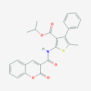isopropyl 5-methyl-2-{[(2-oxo-2H-chromen-3-yl)carbonyl]amino}-4-phenyl-3-thiophenecarboxylate