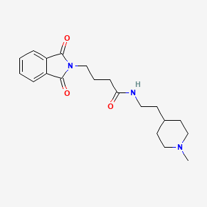 molecular formula C20H27N3O3 B4513616 4-(1,3-dioxo-1,3-dihydro-2H-isoindol-2-yl)-N-[2-(1-methyl-4-piperidinyl)ethyl]butanamide 