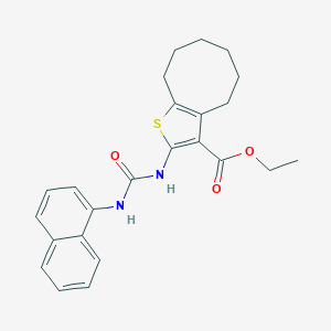 Ethyl 2-{[(1-naphthylamino)carbonyl]amino}-4,5,6,7,8,9-hexahydrocycloocta[b]thiophene-3-carboxylate