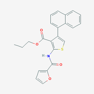 molecular formula C23H19NO4S B451364 Propyl 2-(2-furoylamino)-4-(1-naphthyl)-3-thiophenecarboxylate 