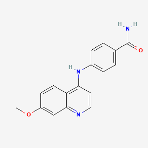 4-[(7-Methoxyquinolin-4-yl)amino]benzamide