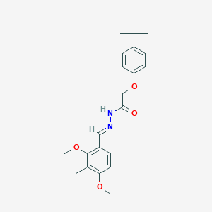 molecular formula C22H28N2O4 B451368 2-(4-tert-butylphenoxy)-N'-(2,4-dimethoxy-3-methylbenzylidene)acetohydrazide 