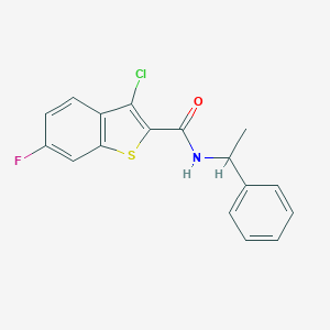 3-chloro-6-fluoro-N-(1-phenylethyl)-1-benzothiophene-2-carboxamide