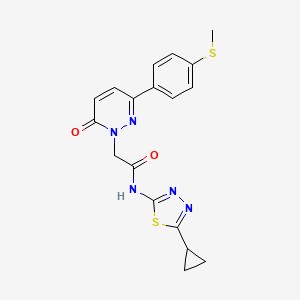 N-[(2E)-5-cyclopropyl-1,3,4-thiadiazol-2(3H)-ylidene]-2-{3-[4-(methylsulfanyl)phenyl]-6-oxopyridazin-1(6H)-yl}acetamide