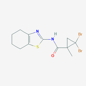 molecular formula C12H14Br2N2OS B451371 2,2-dibromo-1-methyl-N-(4,5,6,7-tetrahydro-1,3-benzothiazol-2-yl)cyclopropanecarboxamide 