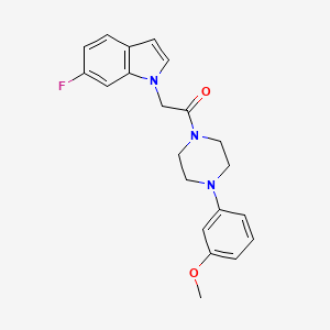 molecular formula C21H22FN3O2 B4513714 2-(6-fluoro-1H-indol-1-yl)-1-[4-(3-methoxyphenyl)piperazin-1-yl]ethanone 