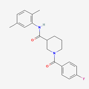 molecular formula C21H23FN2O2 B4513733 N-(2,5-dimethylphenyl)-1-(4-fluorobenzoyl)-3-piperidinecarboxamide 