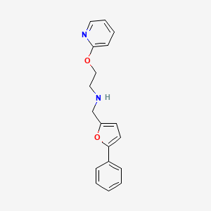 molecular formula C18H18N2O2 B4513751 N-[(5-phenylfuran-2-yl)methyl]-2-(pyridin-2-yloxy)ethanamine 