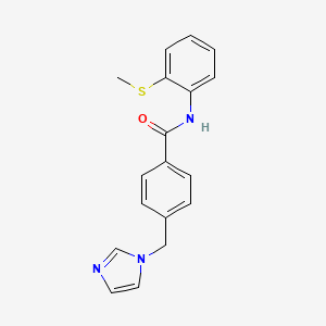 4-(imidazol-1-ylmethyl)-N-(2-methylsulfanylphenyl)benzamide