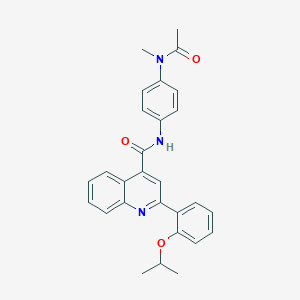 molecular formula C28H27N3O3 B451377 N-{4-[acetyl(methyl)amino]phenyl}-2-[2-(propan-2-yloxy)phenyl]quinoline-4-carboxamide 