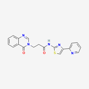 3-(4-oxoquinazolin-3(4H)-yl)-N-[(2Z)-4-(pyridin-2-yl)-1,3-thiazol-2(3H)-ylidene]propanamide