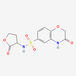 3-oxo-N-(2-oxotetrahydro-3-furanyl)-3,4-dihydro-2H-1,4-benzoxazine-6-sulfonamide