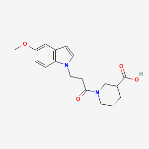 1-[3-(5-methoxy-1H-indol-1-yl)propanoyl]piperidine-3-carboxylic acid