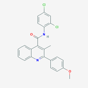molecular formula C24H18Cl2N2O2 B451380 N-(2,4-dichlorophenyl)-2-(4-methoxyphenyl)-3-methylquinoline-4-carboxamide 