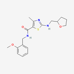 N-(2-methoxybenzyl)-4-methyl-2-[(tetrahydrofuran-2-ylmethyl)amino]-1,3-thiazole-5-carboxamide