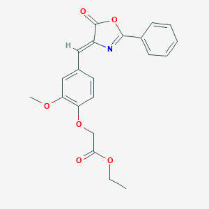 ethyl {2-methoxy-4-[(5-oxo-2-phenyl-1,3-oxazol-4(5H)-ylidene)methyl]phenoxy}acetate