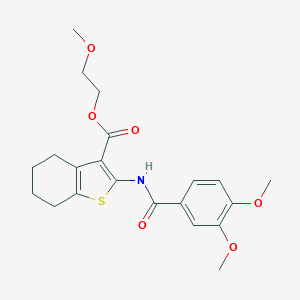 2-Methoxyethyl 2-[(3,4-dimethoxybenzoyl)amino]-4,5,6,7-tetrahydro-1-benzothiophene-3-carboxylate