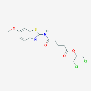 1,3-Dichloropropan-2-yl 5-[(6-methoxy-1,3-benzothiazol-2-yl)amino]-5-oxopentanoate