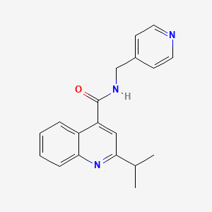 2-isopropyl-N-(4-pyridinylmethyl)-4-quinolinecarboxamide