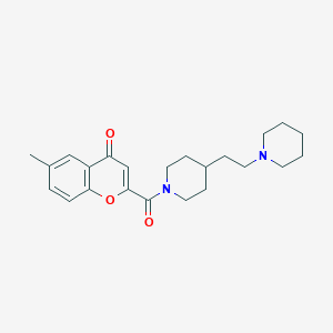 6-methyl-2-({4-[2-(1-piperidinyl)ethyl]-1-piperidinyl}carbonyl)-4H-chromen-4-one