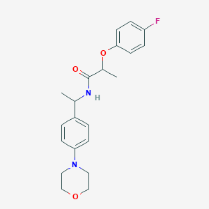 2-(4-fluorophenoxy)-N-{1-[4-(4-morpholinyl)phenyl]ethyl}propanamide