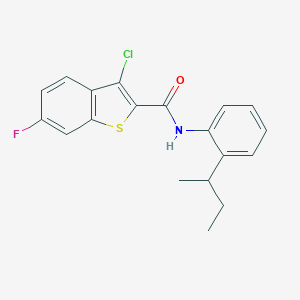 molecular formula C19H17ClFNOS B451385 N-(2-sec-butylphenyl)-3-chloro-6-fluoro-1-benzothiophene-2-carboxamide 