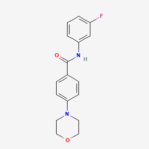 molecular formula C17H17FN2O2 B4513854 N-(3-fluorophenyl)-4-(4-morpholinyl)benzamide 