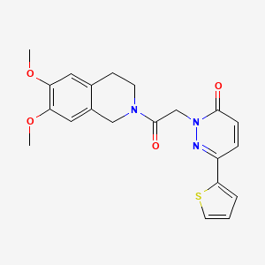 2-{2-[6,7-dimethoxy-3,4-dihydro-2(1H)-isoquinolinyl]-2-oxoethyl}-6-(2-thienyl)-3(2H)-pyridazinone