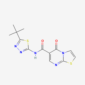 N-[(2E)-5-tert-butyl-1,3,4-thiadiazol-2(3H)-ylidene]-5-oxo-5H-[1,3]thiazolo[3,2-a]pyrimidine-6-carboxamide