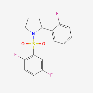 1-[(2,5-difluorophenyl)sulfonyl]-2-(2-fluorophenyl)pyrrolidine